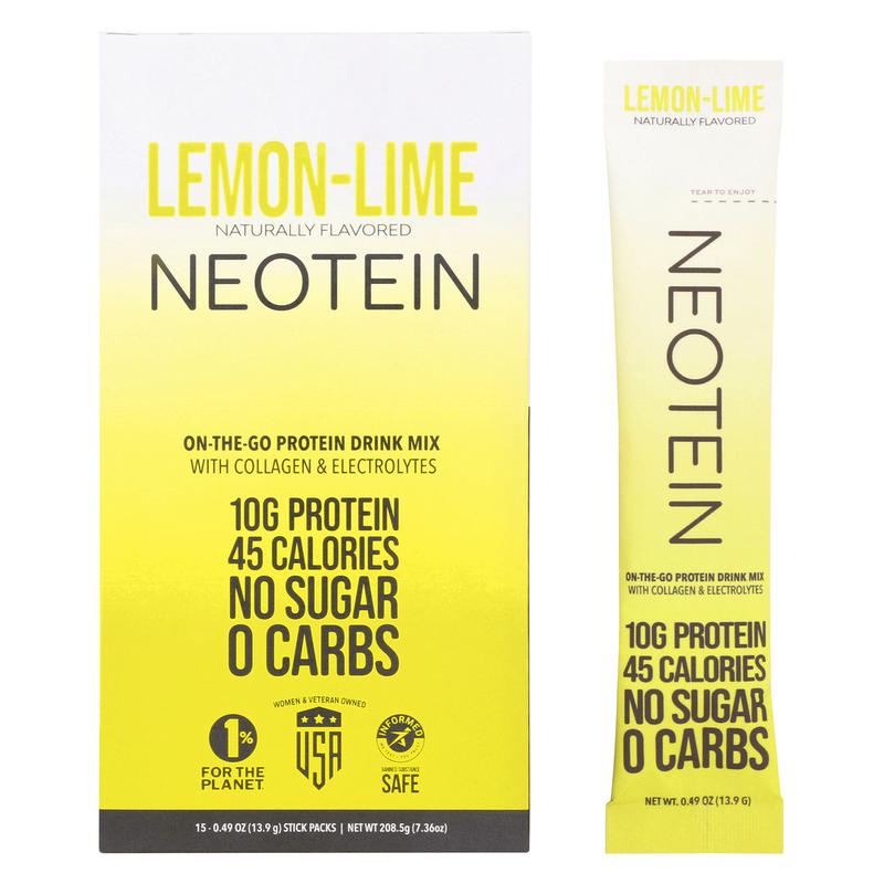 NeoTEIN Recover Collagen Protein + Electrolyte Powder, Lemon-Lime
