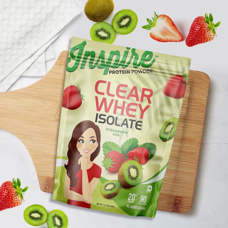 Inspire Gluten Free Clear Whey Protein Powder by Bariatric Eating - Strawberry Kiwi