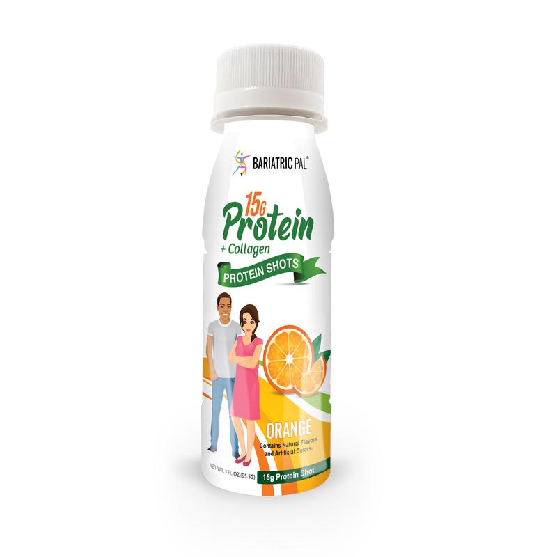 BariatricPal 15g Whey & Collagen Complete Protein Shots - Orange