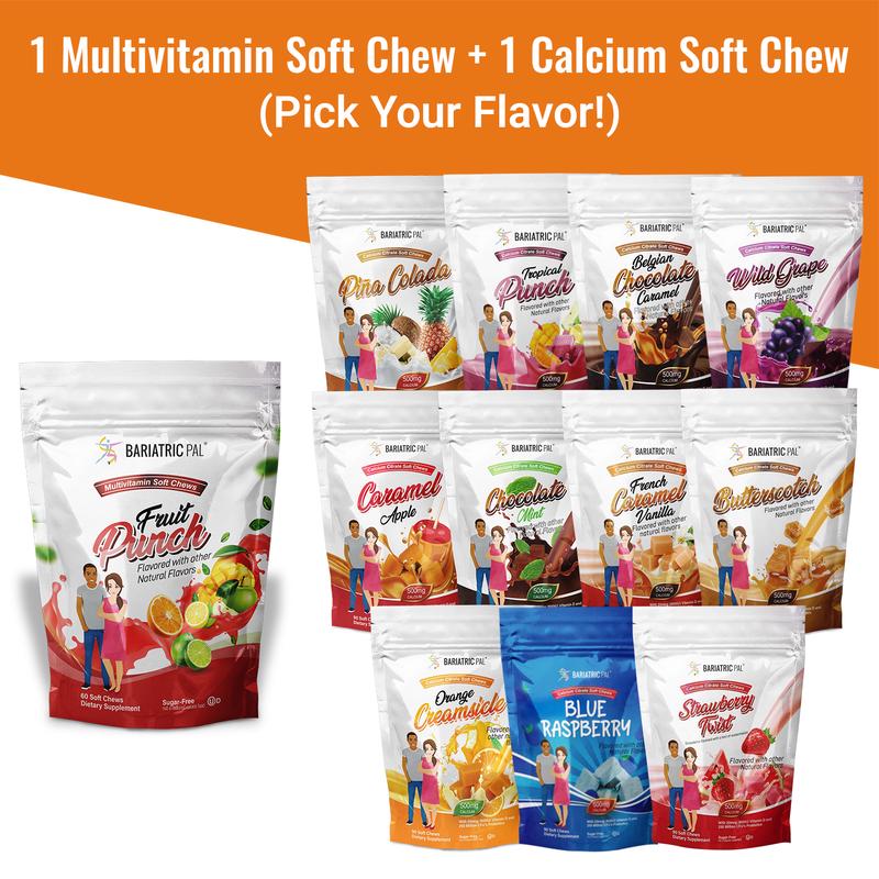 BariatricPal Multivitamin + Sugar Free Calcium Citrate Soft Chews
