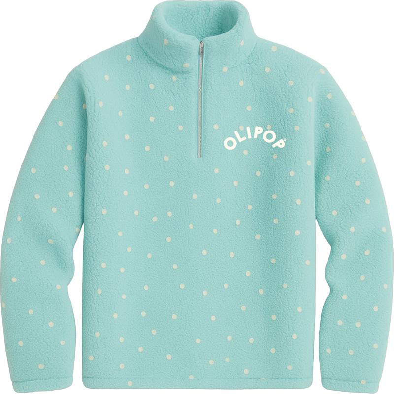Blue Sherpa Quarter Zip Jacket