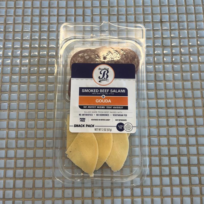 brooklyn cured smoked beef salami gouda snack pack8