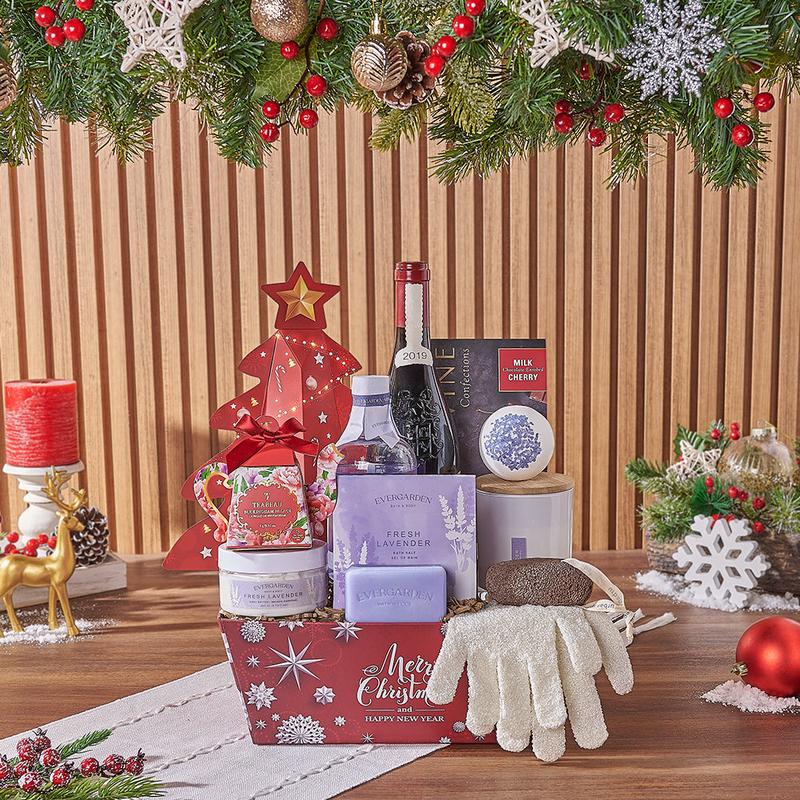 Christmas Wine & Spa Gift Set