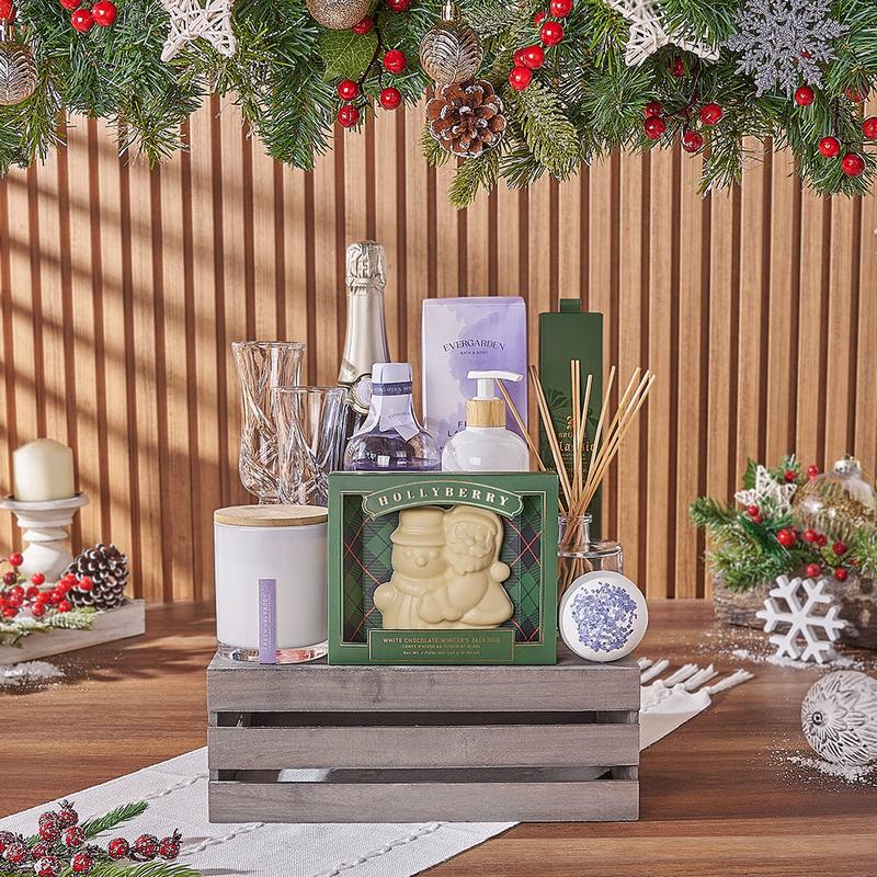Joyful Champagne & Spa Gift Crate