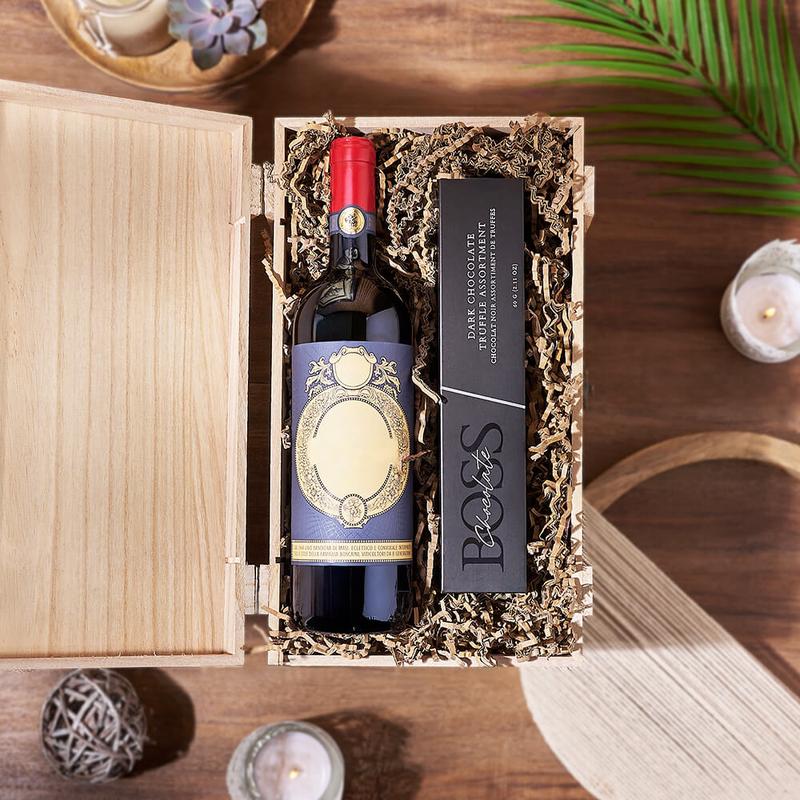 Chocolate & Wine Gourmet Gift Basket