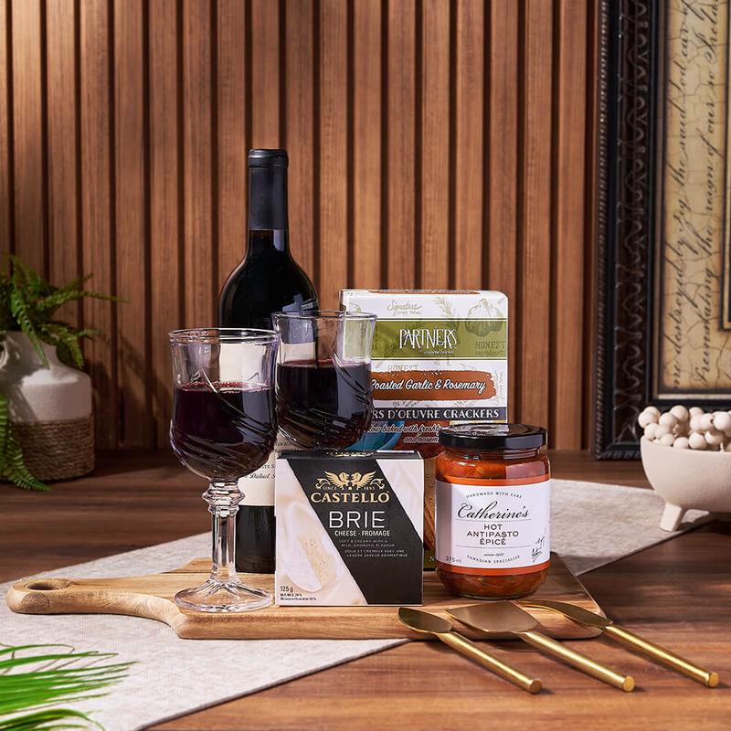 Start Spreading the News Wine & Cheese Gift Basket