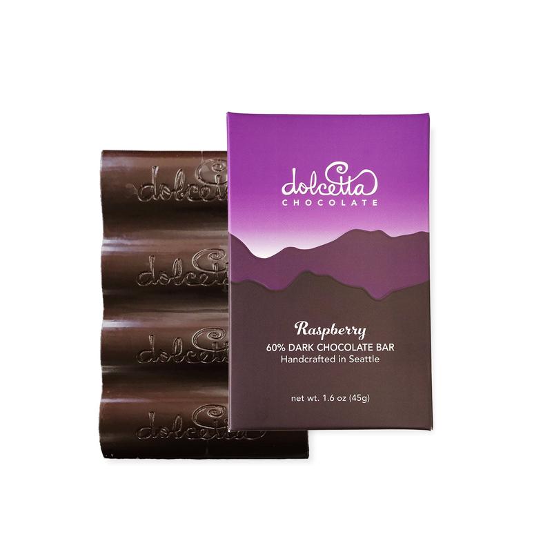 60% Dark Chocolate Raspberry Bar