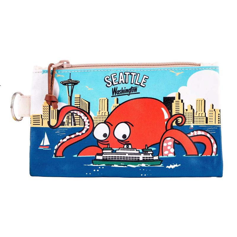 Seattle Octopus Skyline Small Pouch