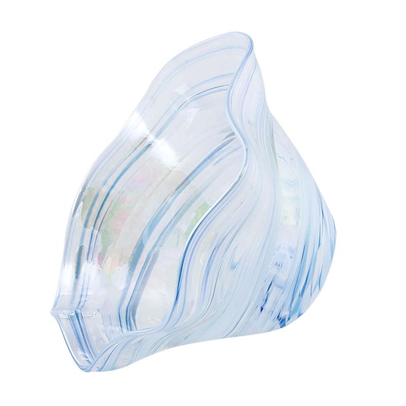 Hand Blown Glass Mini Wave Bowl Snowflake