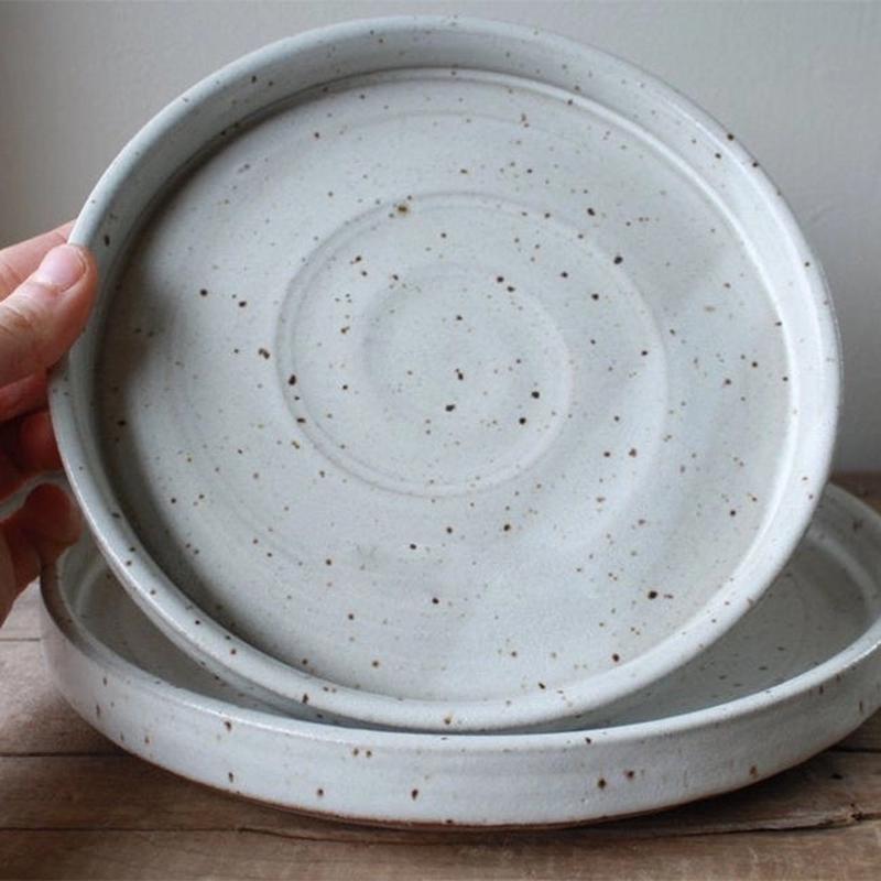 *Dinner Plate Speckled White