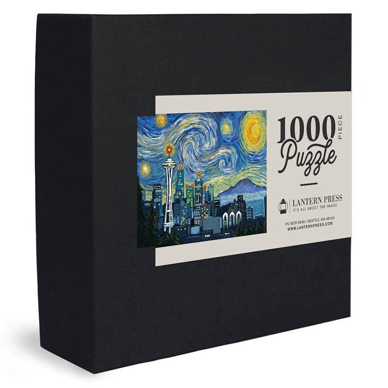 Seattle Skyline Starry Night Puzzle