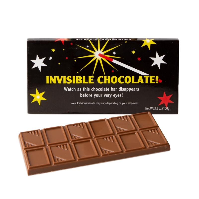 \'Invisible Chocolate!\' Humor Chocolate Bar Favor