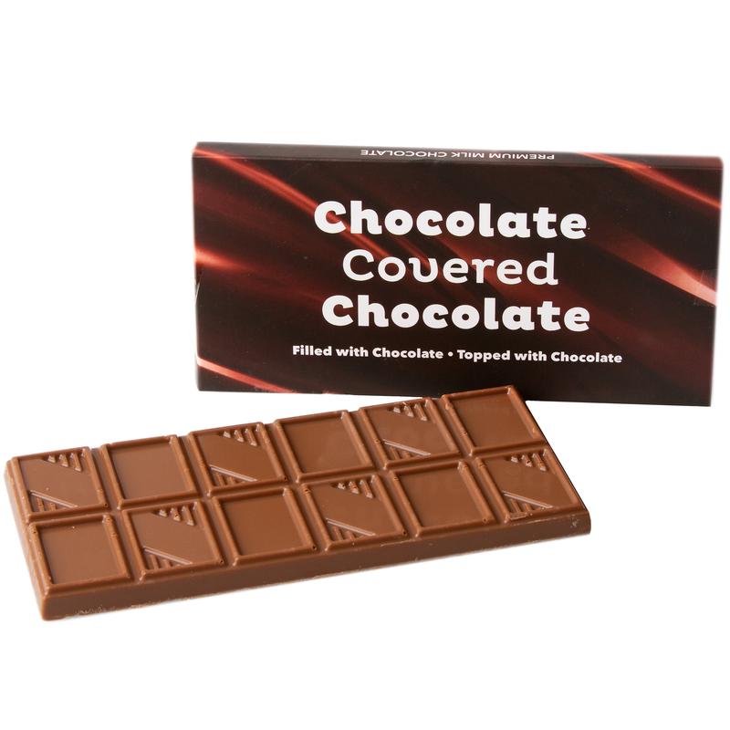 \"Chocolate Covered Chocolate\" Humor Chocolate Bar Favor