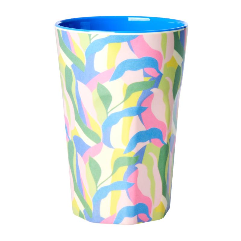Melamine Tall Cup - Blue - Jungle Fever Print