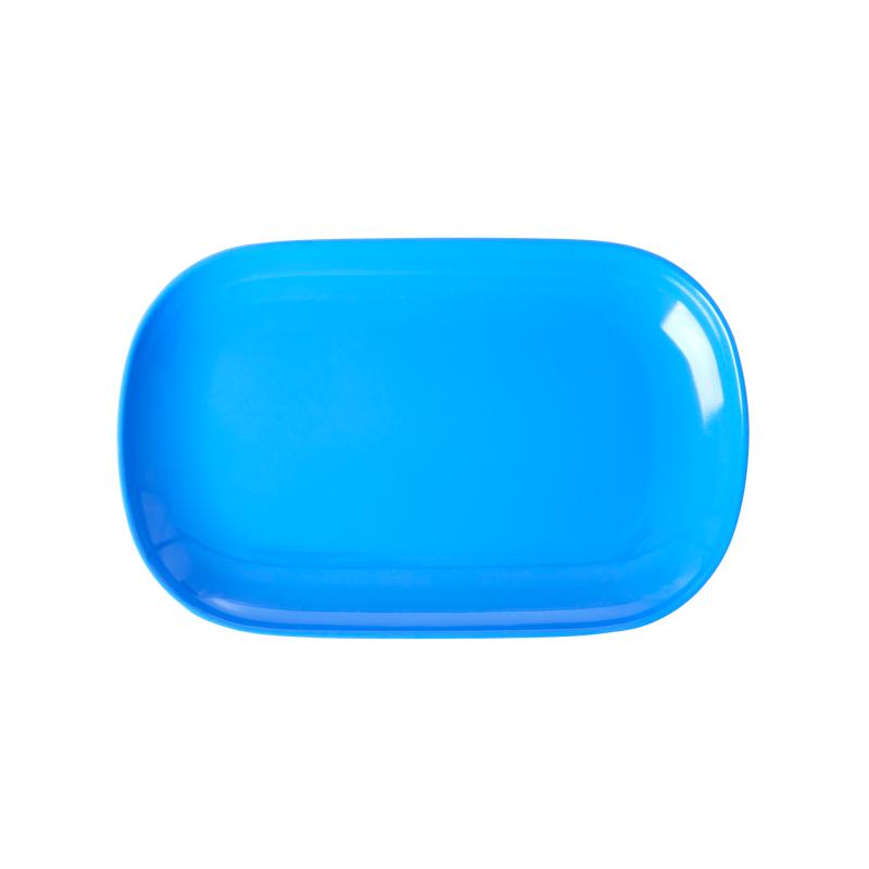 Small Melamine Rectangular Plate - Sky Blue