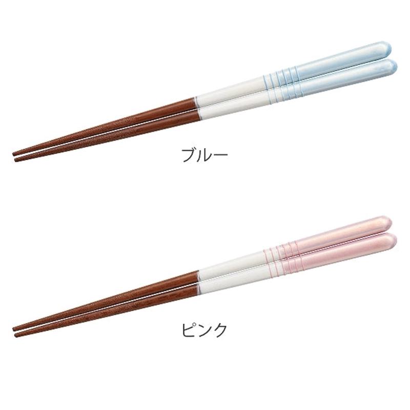 Chopsticks Natural wood \"Pastel half line\" --
