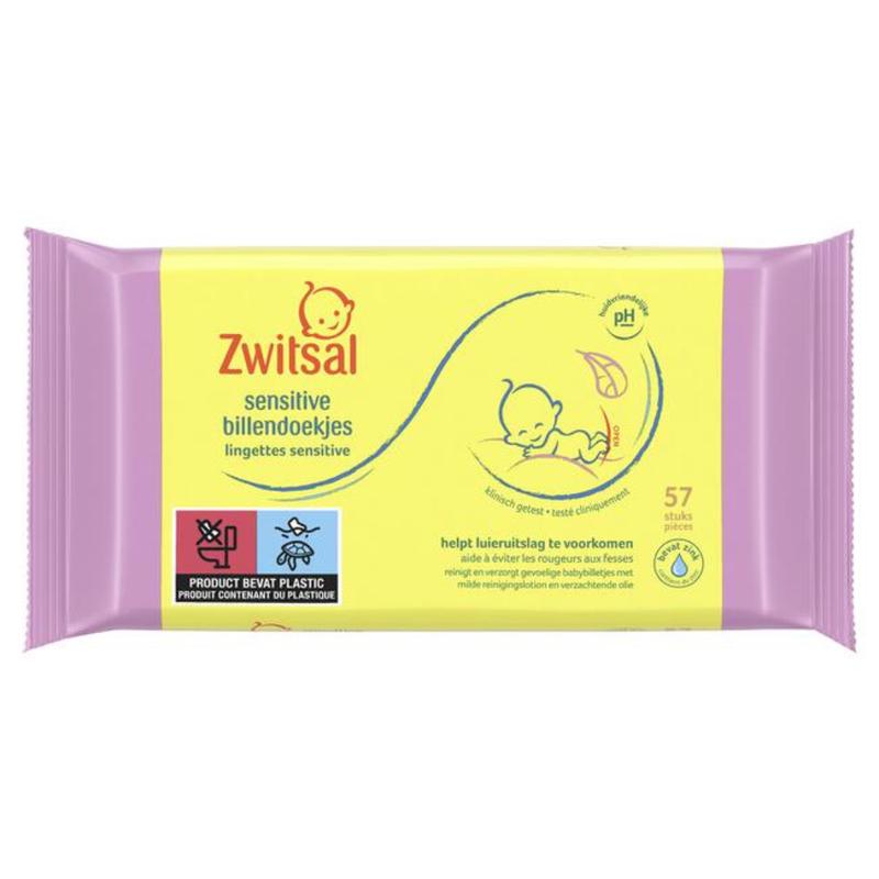 Zwitsal Billendoekjes sensitive (57 stuks)/Baby wipes sensitive